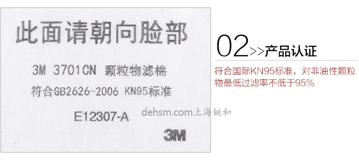3M3701CN濾棉產(chǎn)品認證KN95標準